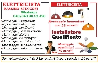 zoom immagine (Elettricista lampadario Monteverde Roma)