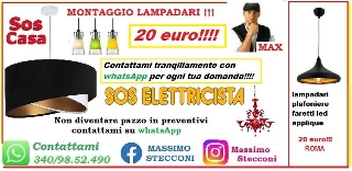 zoom immagine (Montaggio lampadario applique 20 euro Roma torre Angela)